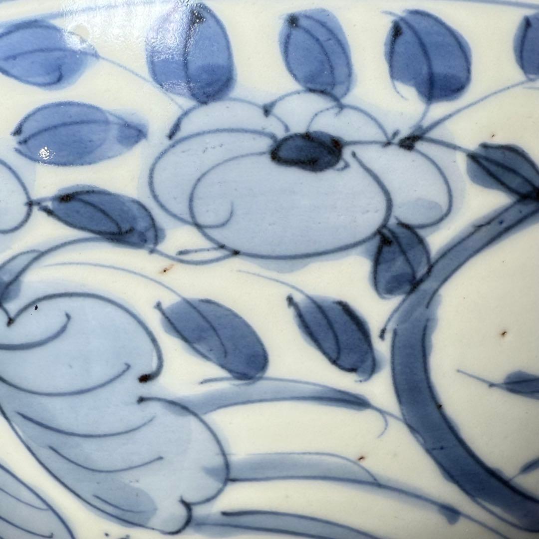 古伊万里　染付牡丹唐草文鉢　1600年代後半　薄造　上品な呉須　器を楽しむ