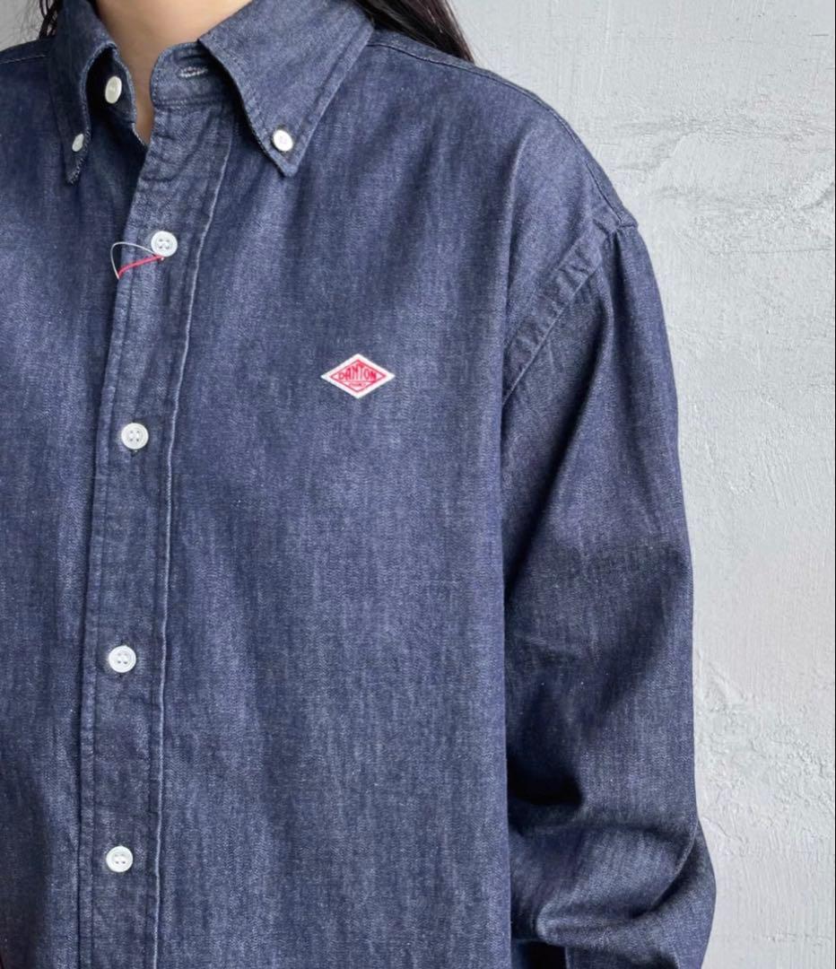 【新品未使用】DANTON/ダントン デニムダンガリー ボタンダウンシャツ 36