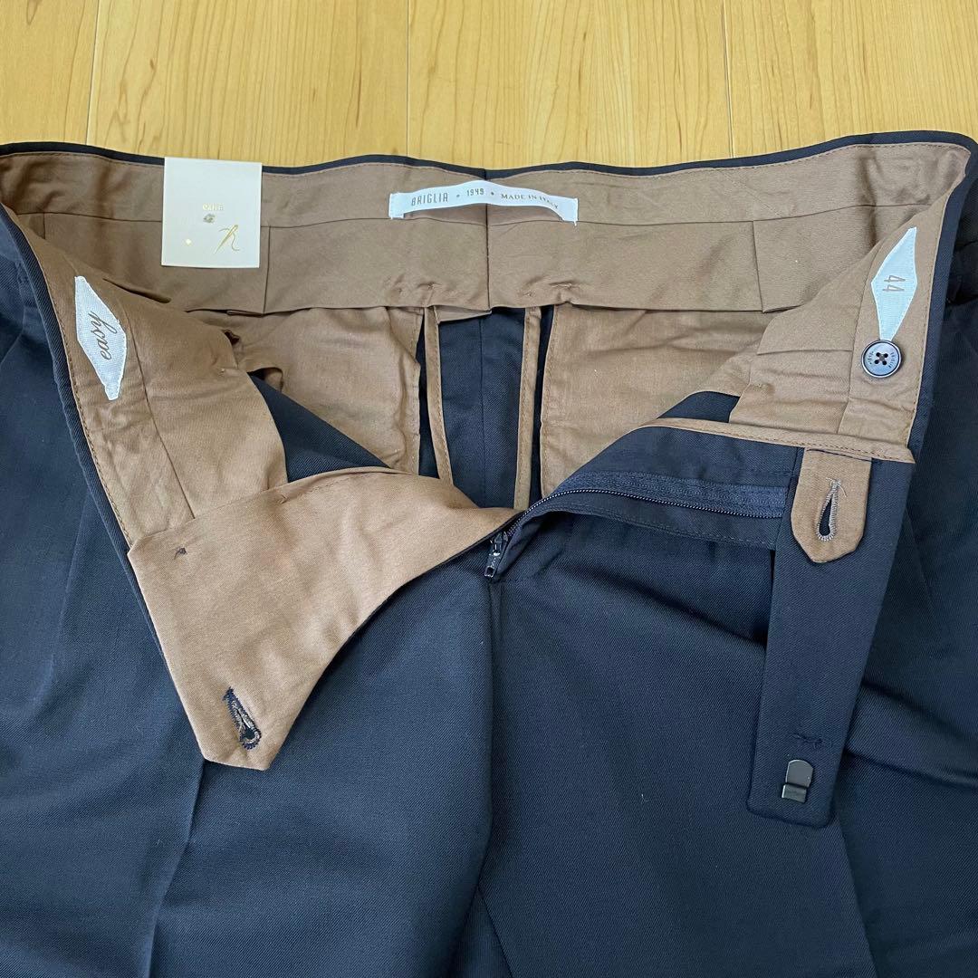 BRIGLIA 1949 ネイビー スラックス