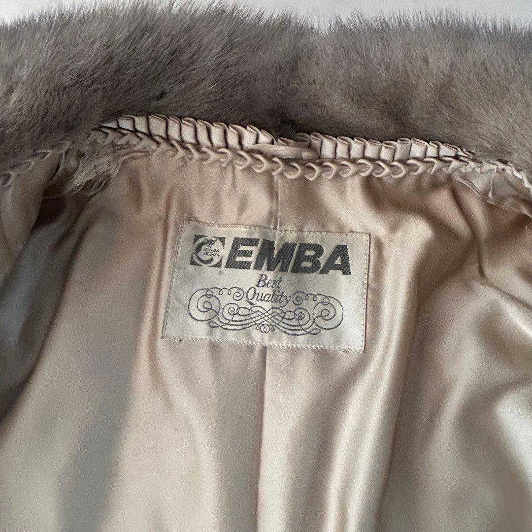 d*2様 EMBA サファイアミンク 毛皮コート グレー 裏地ダメージ 13号