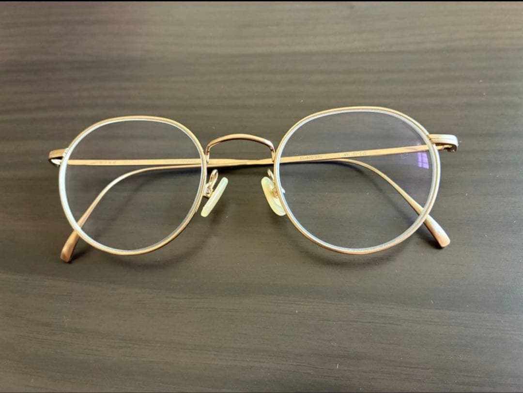 売り切り 金子眼鏡 VINTAGE メガネ ゴールド 艶なし シャンパン