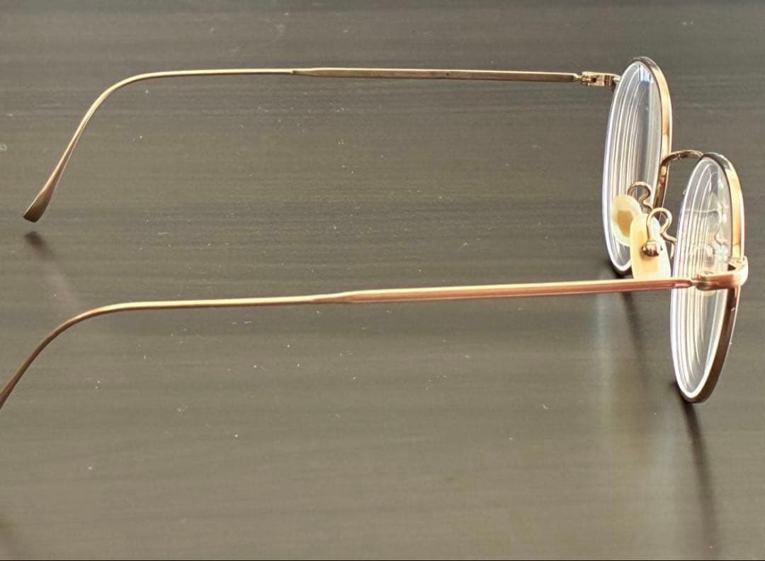 売り切り 金子眼鏡 VINTAGE メガネ ゴールド 艶なし シャンパン