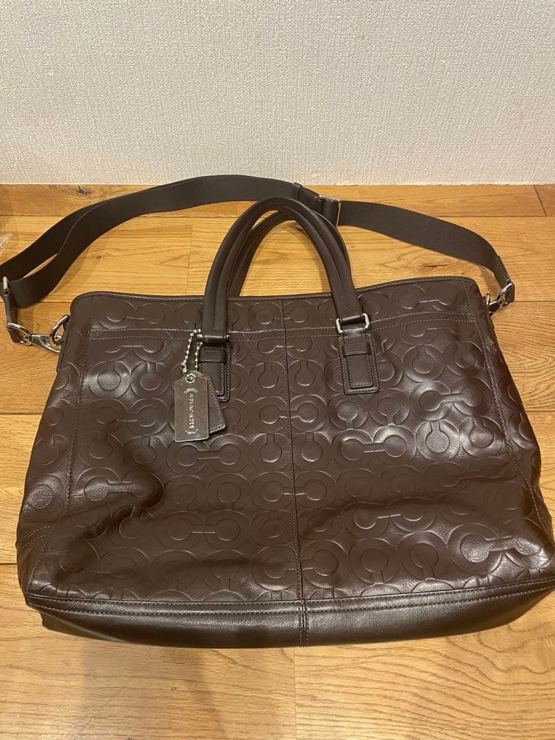 COACH ダークブラウン ビジネスバッグ