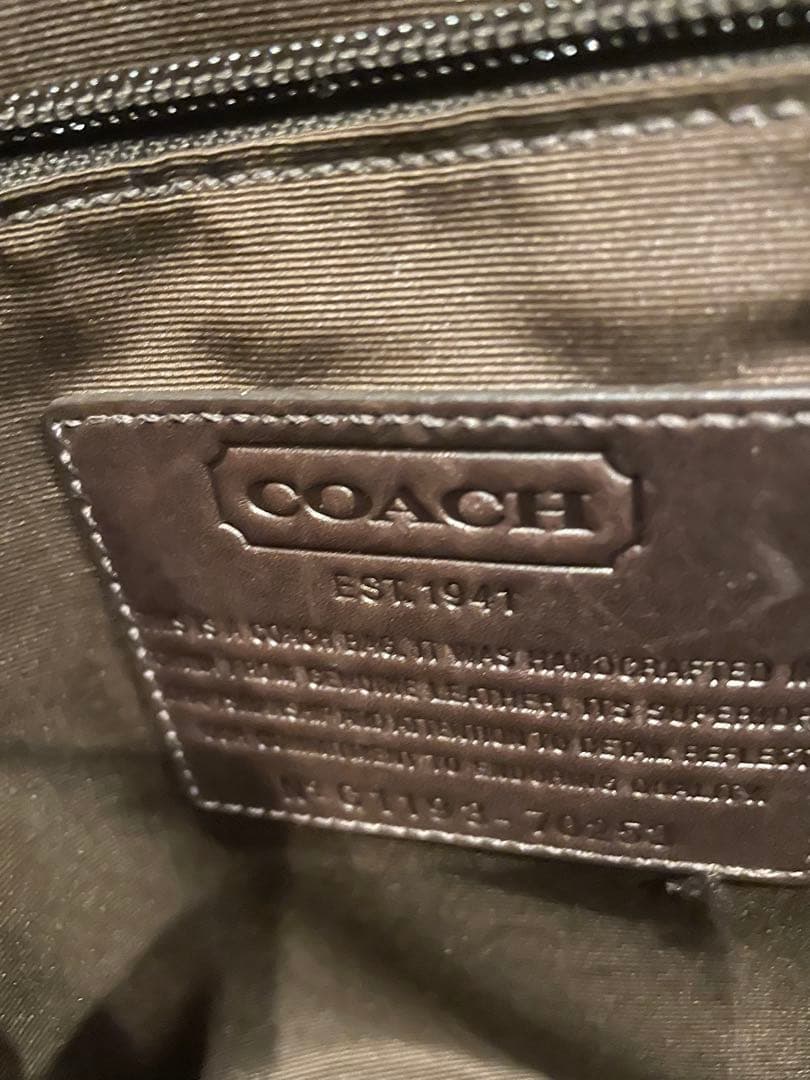 COACH ダークブラウン ビジネスバッグ