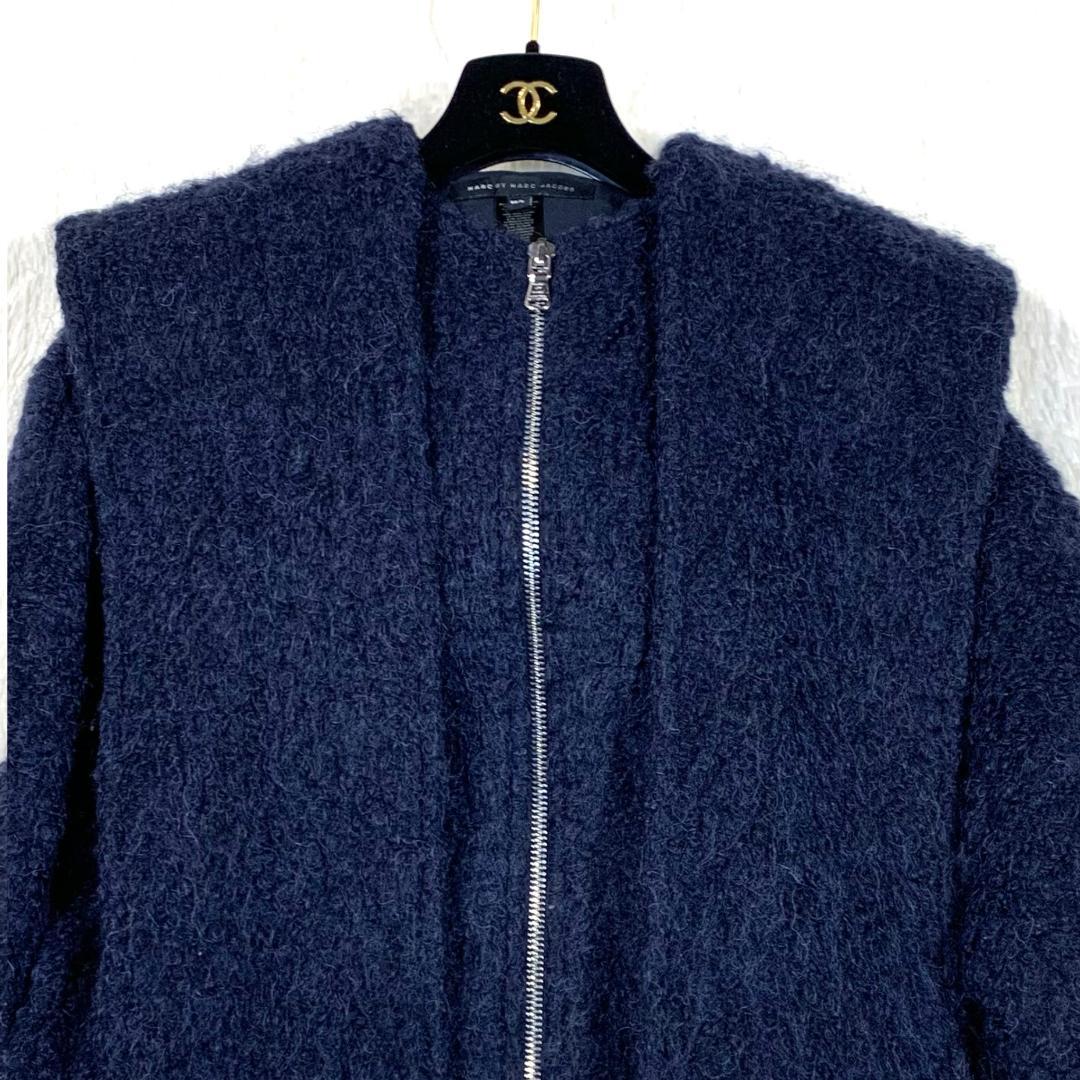 美品✨Marc Jacobs フードマフラーシャギージャケット　M/L(L相当)