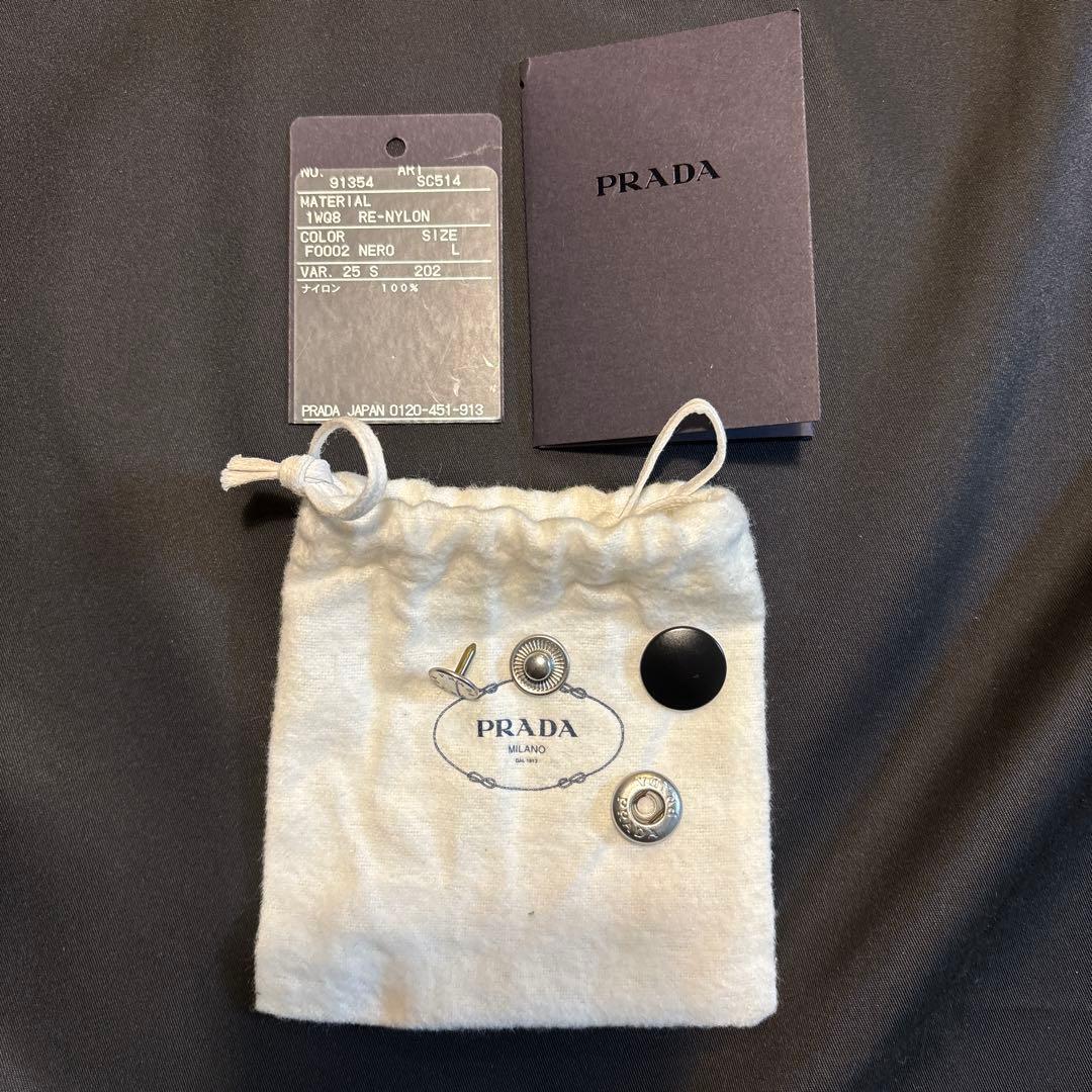 美品　PRADA Re-Nylon シャツ　三角ロゴ　L 黒
