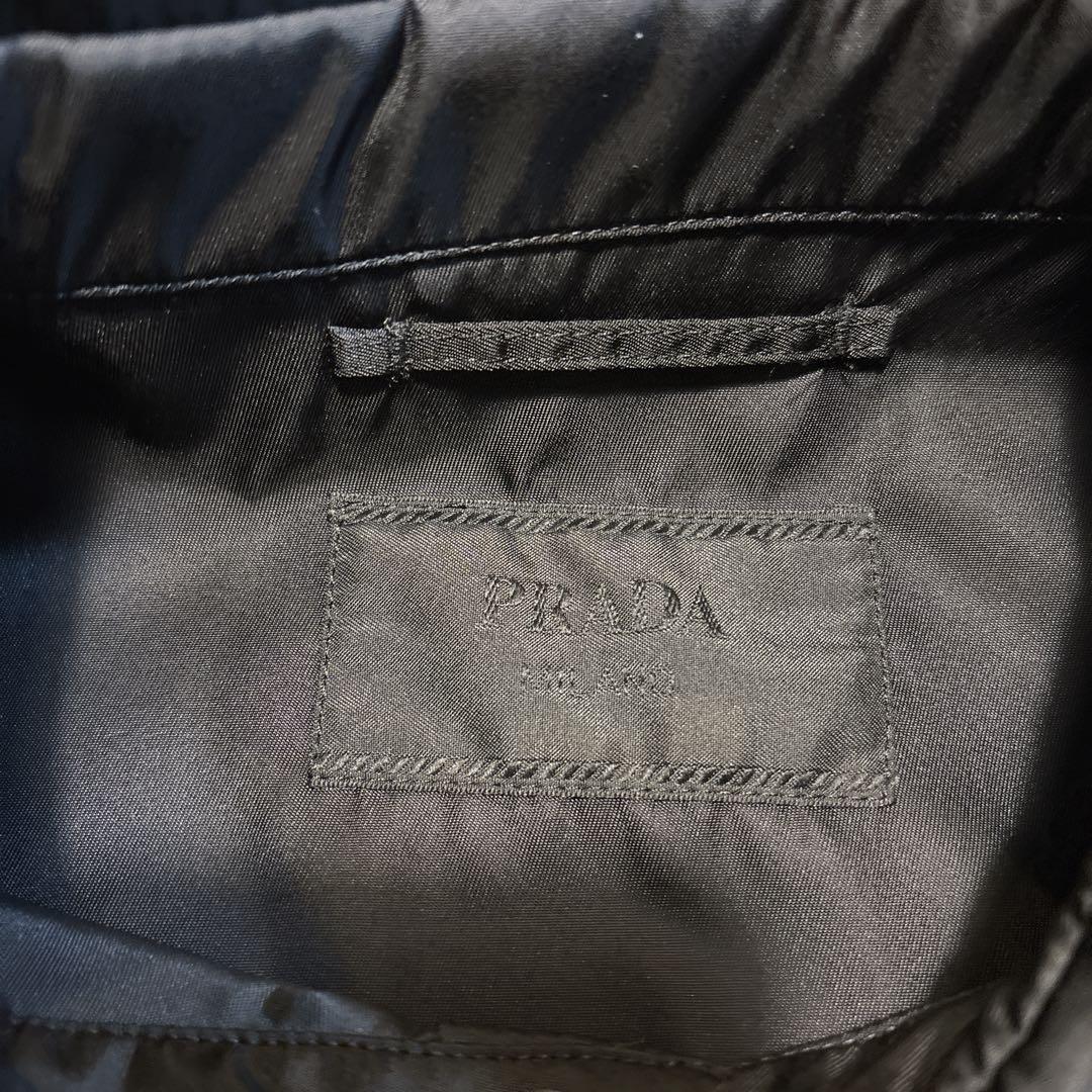美品　PRADA Re-Nylon シャツ　三角ロゴ　L 黒