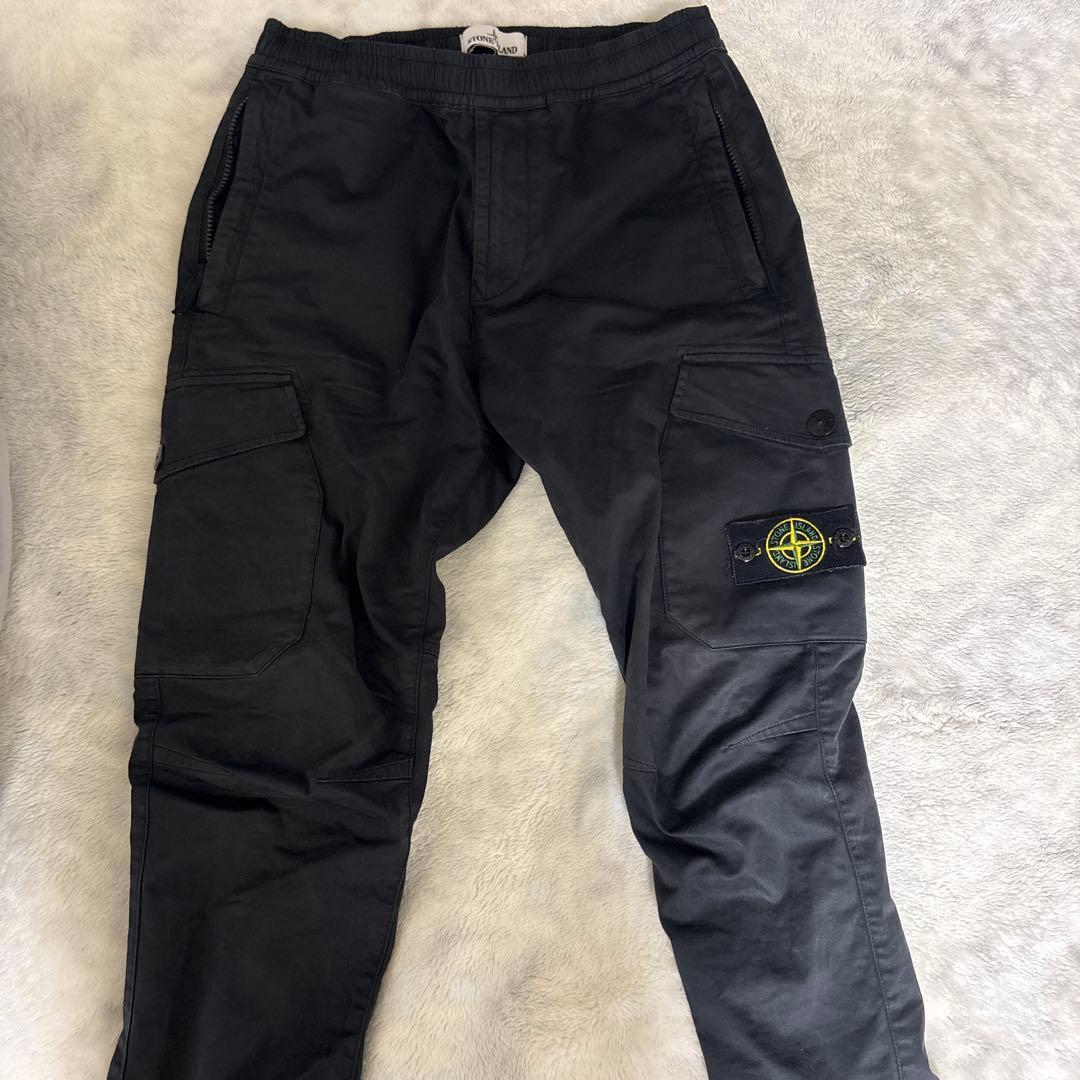 STONE  ブラックカーゴパンツ W 28