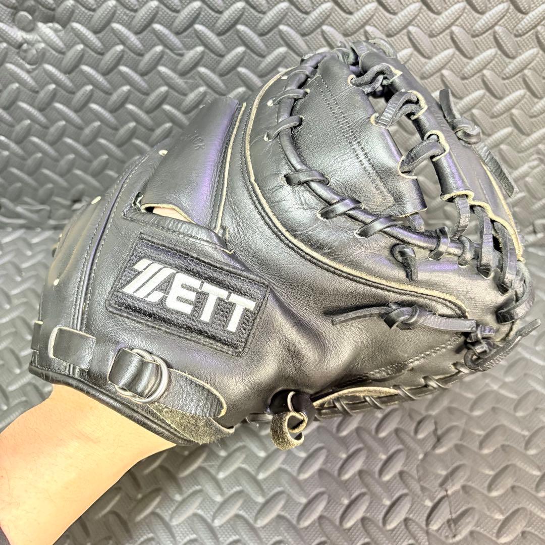 【旧ロゴ 希少】ZETT 硬式キャッチャーミット ブラック