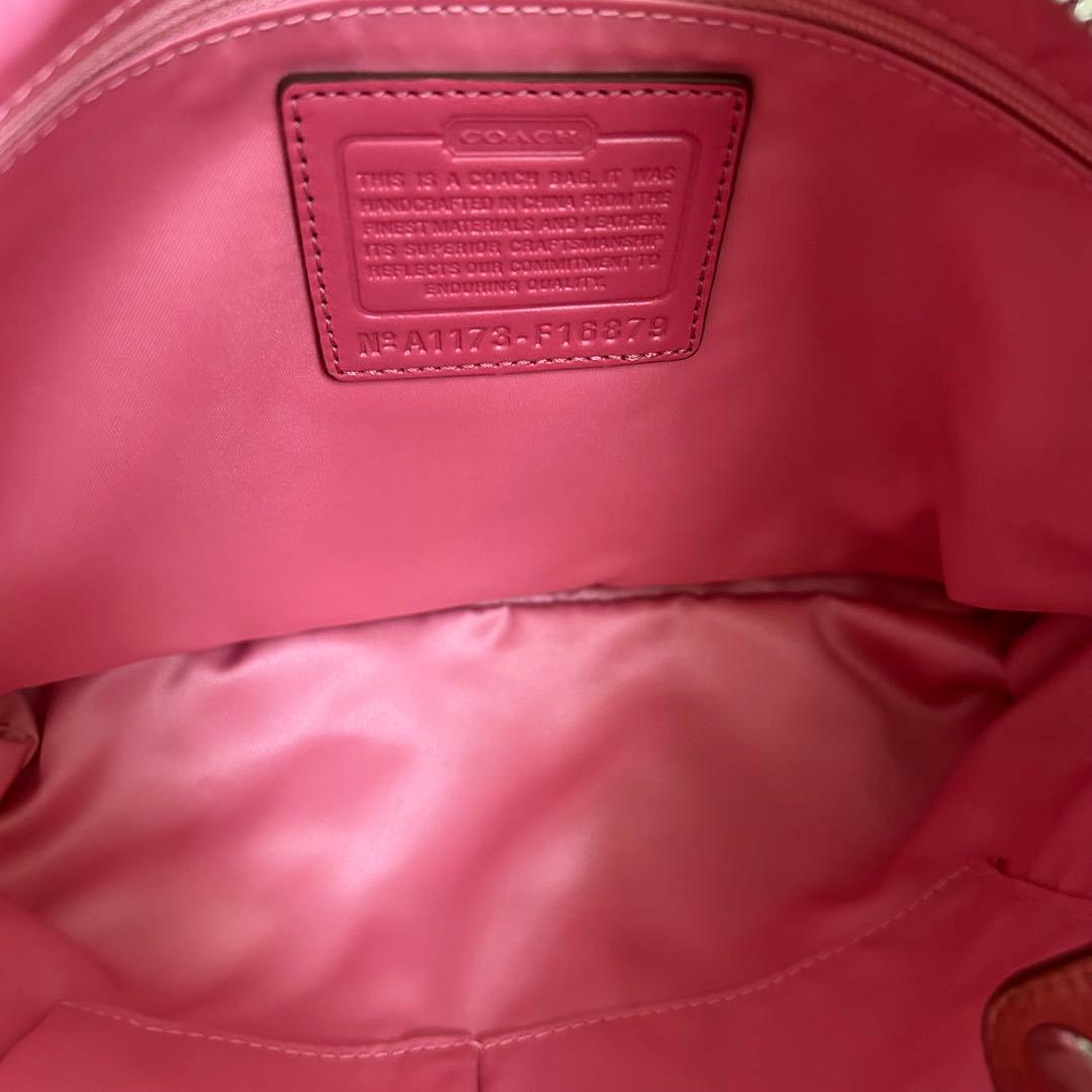 新品未使用　タグ付き　COACH ワンショルダーバッグ 希少花モチーフ ピンク