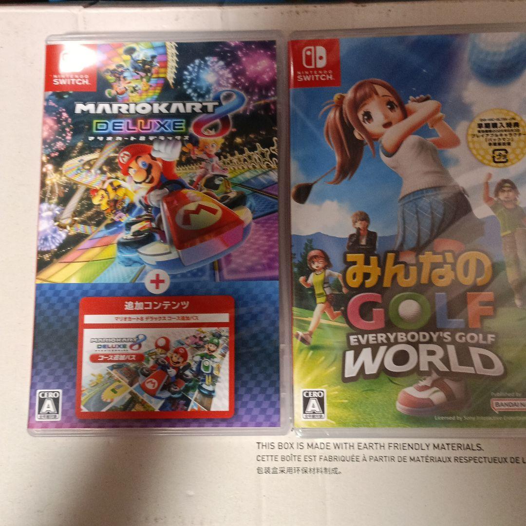 switchソフト マリオカート8DX・みんなのGOLFWORLD