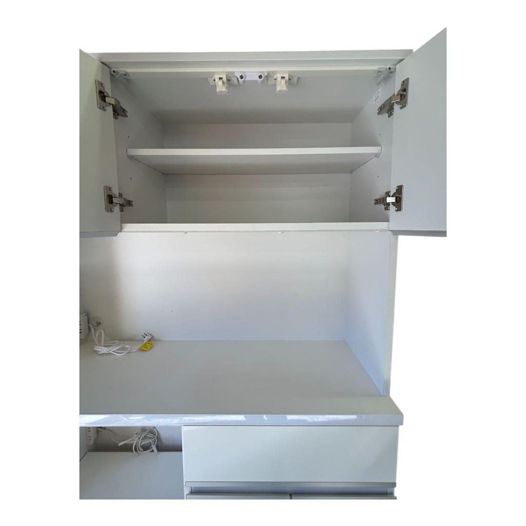 土井インテリヤ工業 レンジボード 収納家具 キッチン家具 ホワイト キッチン収納