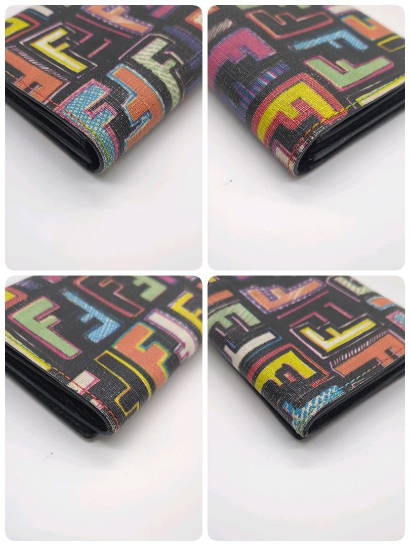 【人気モデル・美品】フェンディ☆ズッカ 長財布 二つ折り PVC マルチカラー