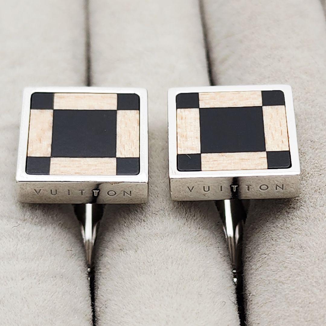 美品★ルイヴィトン★ カフス ブトン ドゥ マンシェット キャヴァリエ ダミエ.