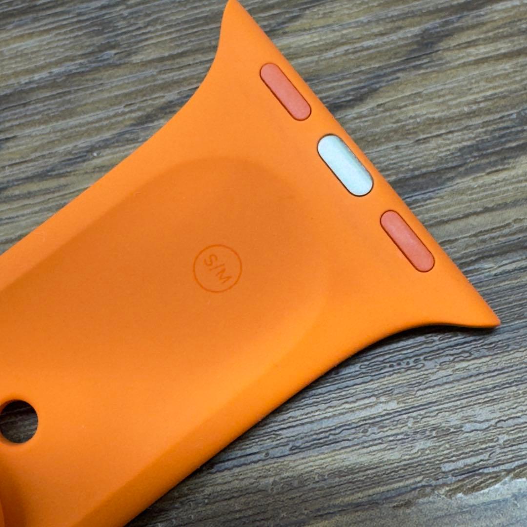 2716 Apple Watch エルメス　オレンジ　スポーツ　シリコンバンド