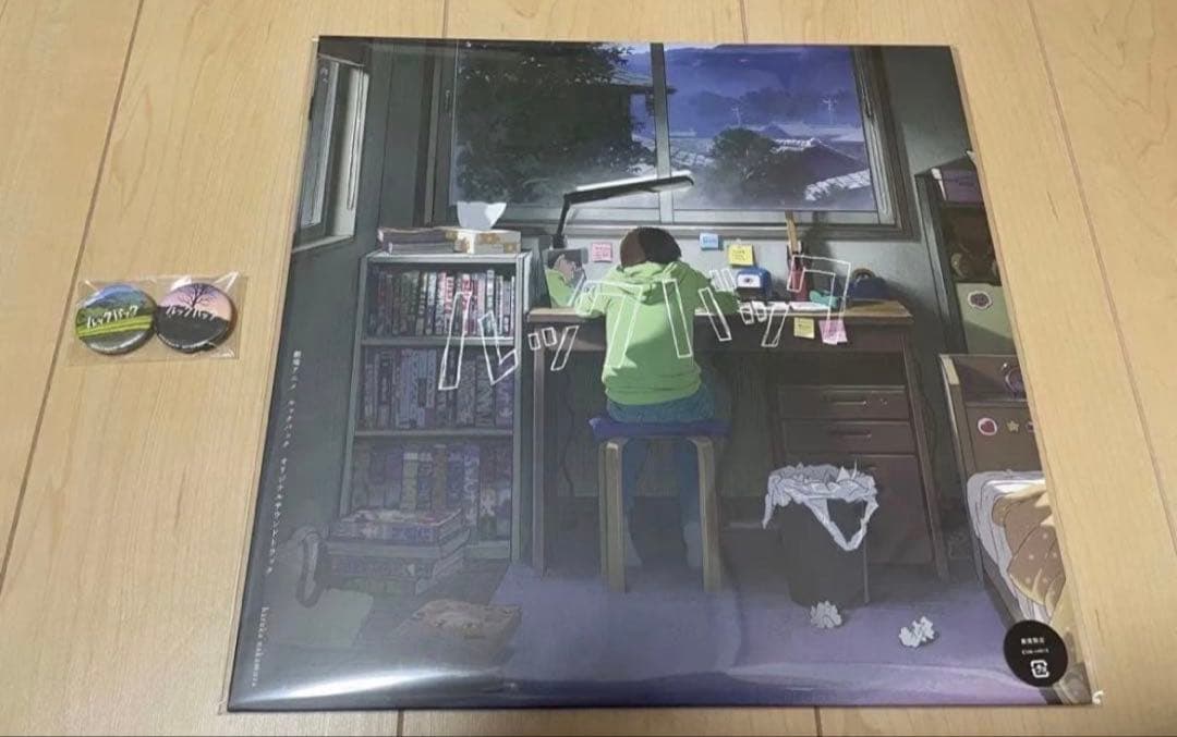 ルックバック レコード LP 缶バッジ ルックバック展 限定 特典缶バッジ付き