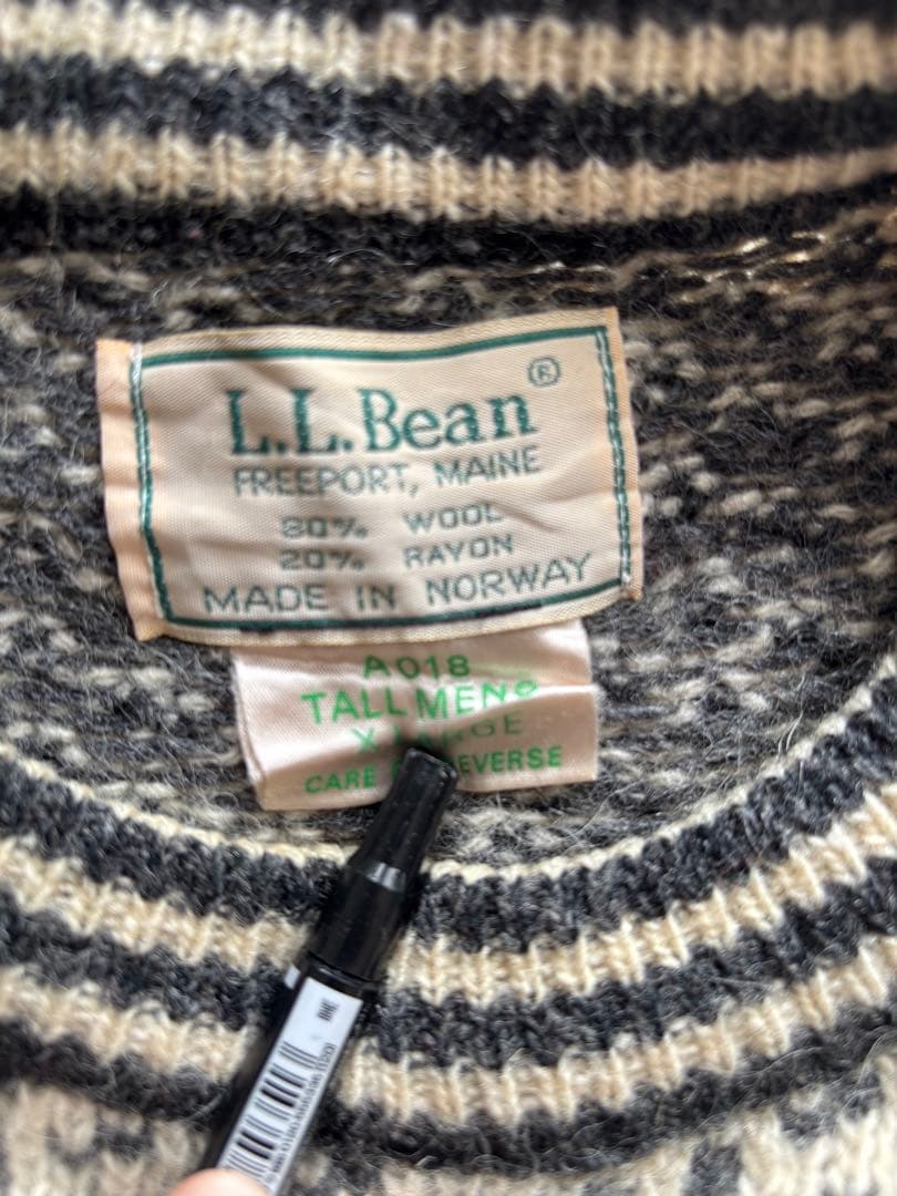 llbean バーズアイ　ナチュラル　チャコール