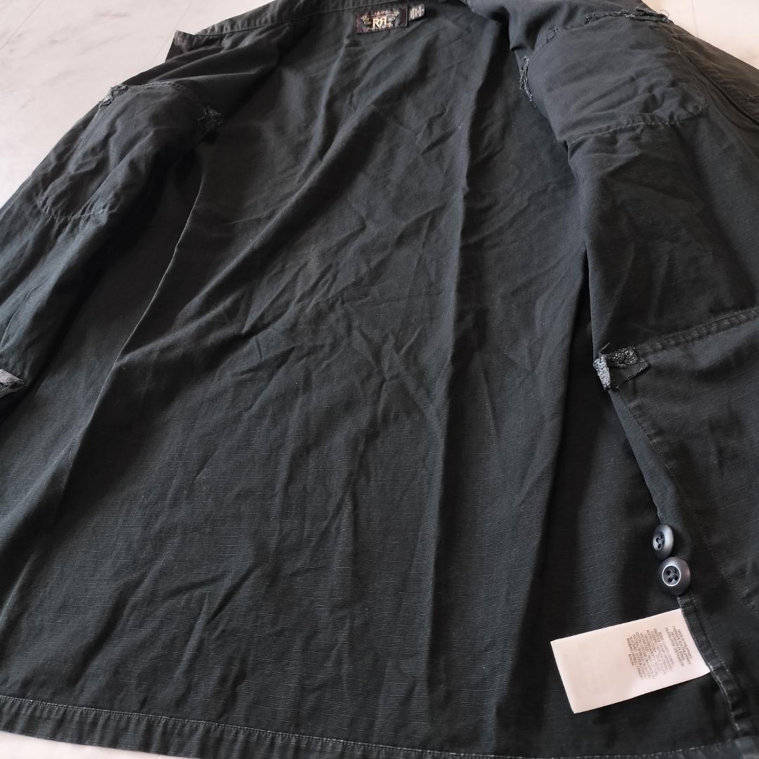 RRL ブラックファティーグフィールドジャケット M ガーメントダイ フェード