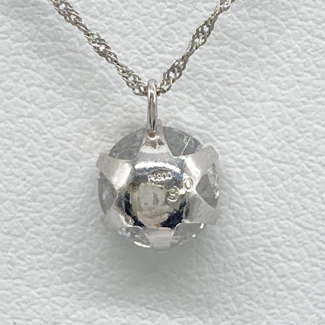 大粒 1.3ct 天然ダイヤモンド ネックレス Pt900 1粒ダイヤ