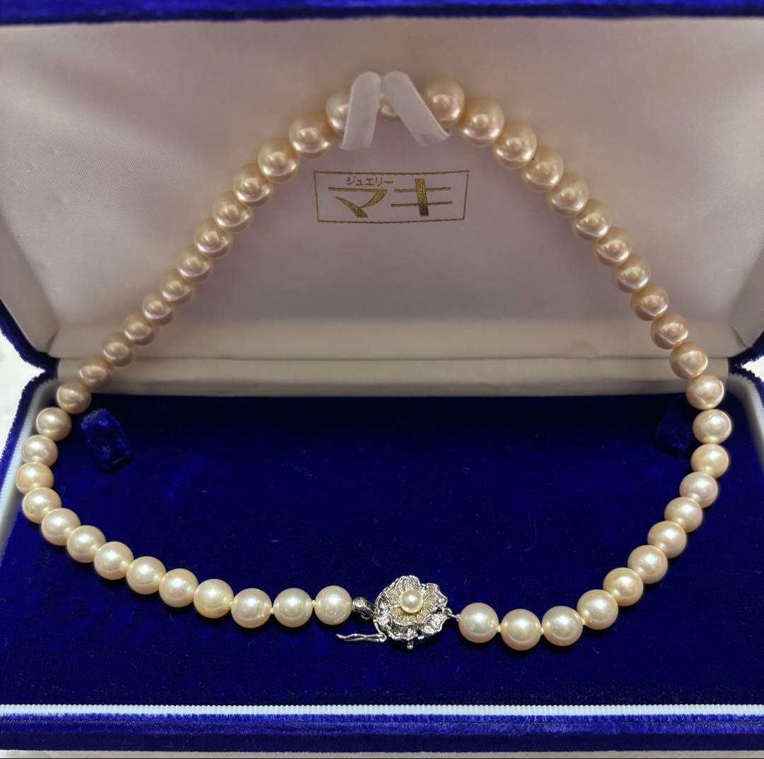 真*喜様 ジュエリーマキ ✧ パールネックレス /41cm / 8mm