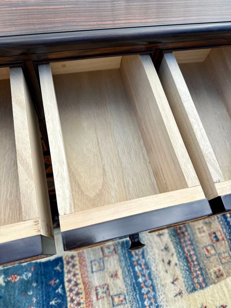 黒檀 李朝テイスト 小引出し箪笥 桐無垢 高級家具