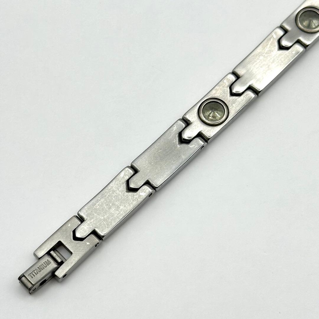 サングリエヨシミ 健康ブレスレット ゲルマニウム チタン シルバーカラー L