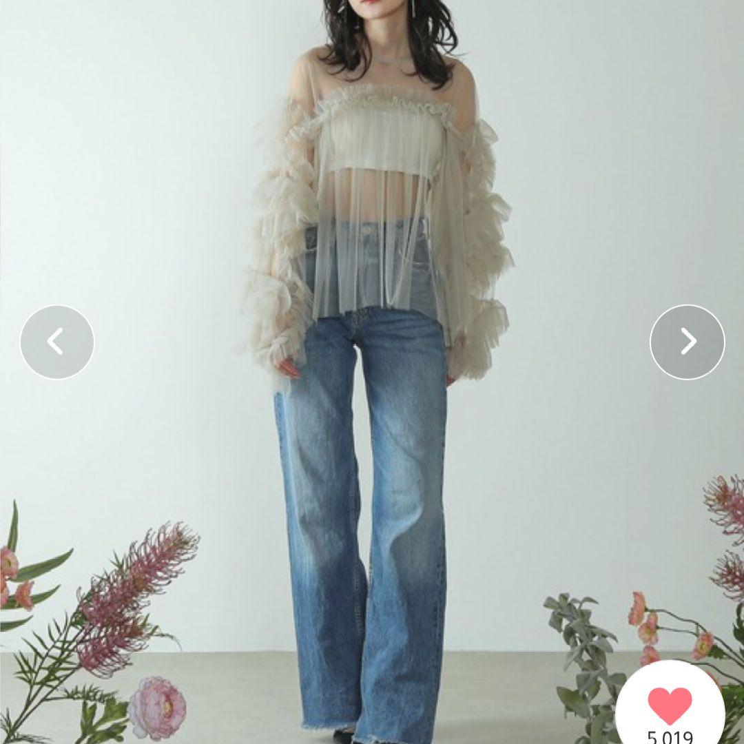 【kana / ANDRESD】 デコラティブチュールトップス フリル 結婚式