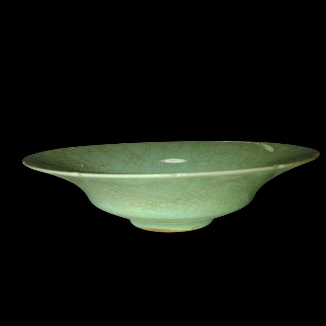 北宋青白磁腰折皿　中国古玩　アンティーク