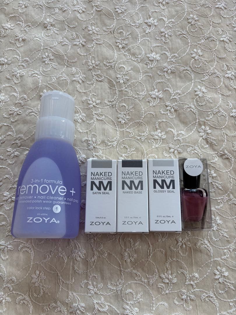 Zoya ネイルカラー　マニキュア　 ツヤ仕上げセット➕除光液