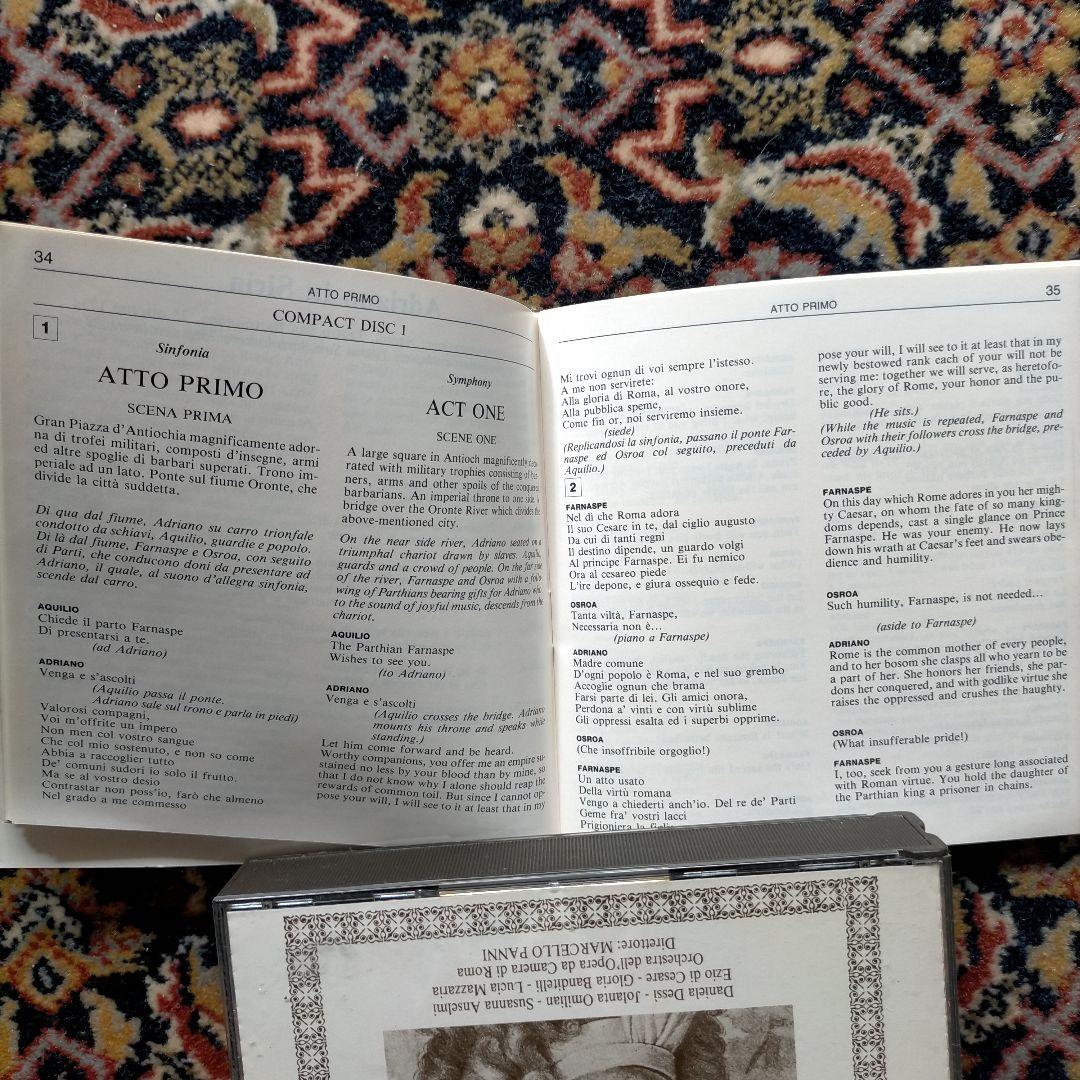 ペルゴレージ 歌劇 シリアのアドリア－ノ全幕 パンニ ロ－マオペラオ－ケストラ