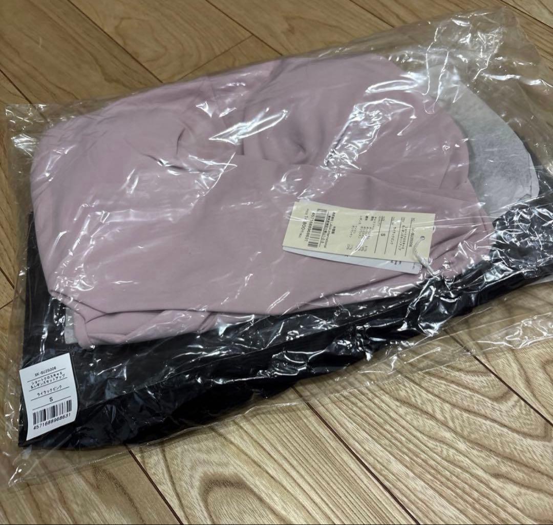 新品SUKALAショートクロスキャミソール＆レギンスセットアップピンクSバーム付