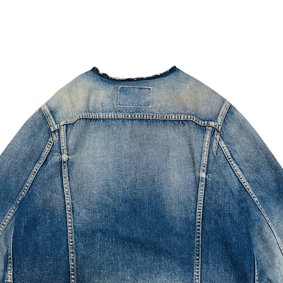 美品✨　Whim Gazette ノーカラー デニムGジャン　ジャケット