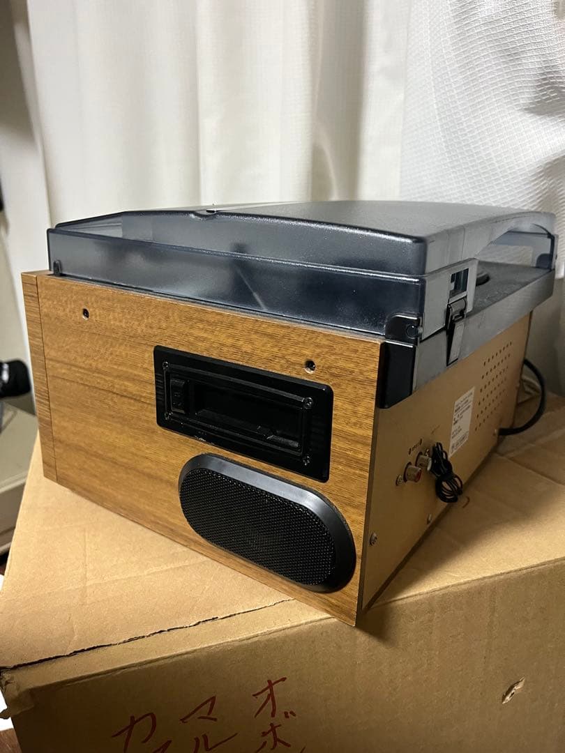 木目調 ダブルCD録音機能付 マルチレコードプレーヤー DCT-7000W