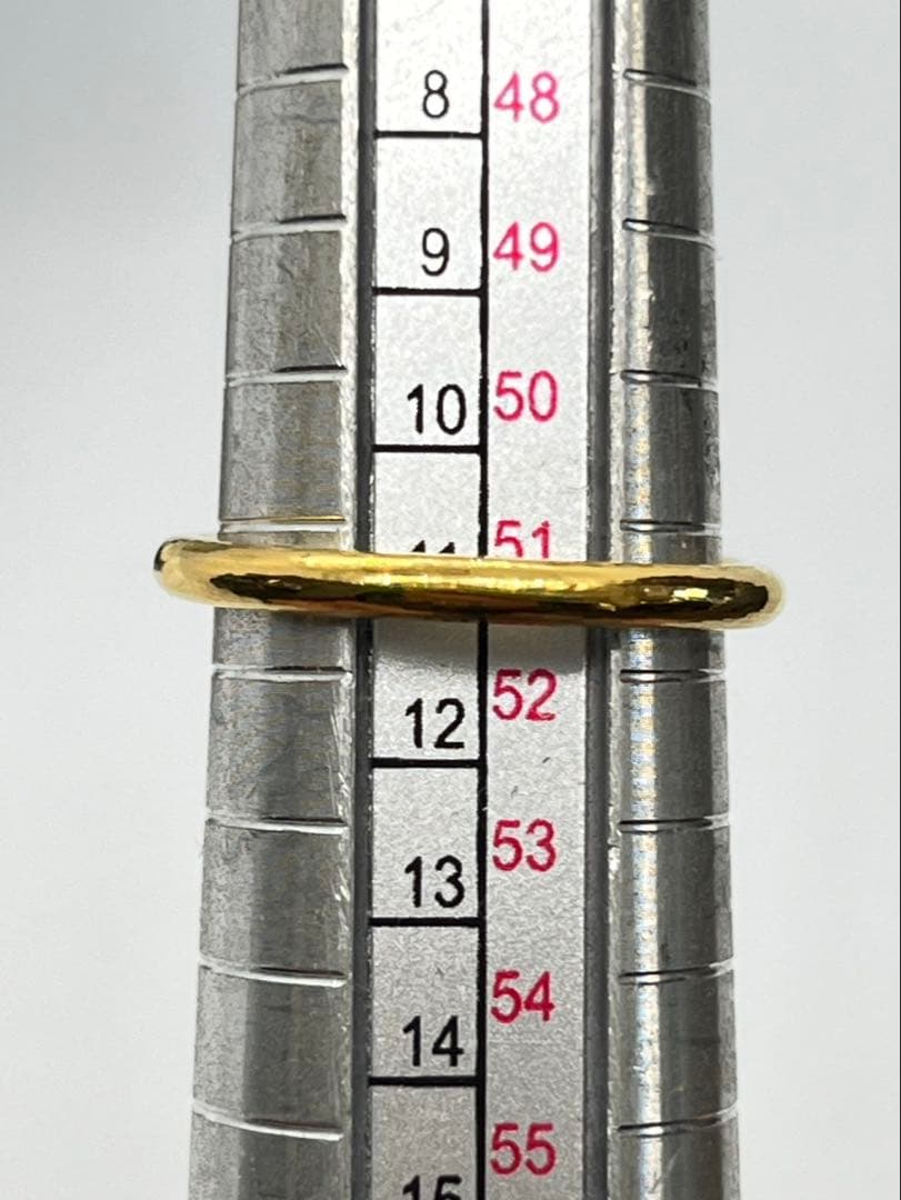 ありがとう！K24純金無地リング3.58g指輪リング刻印あり ハンドメイド