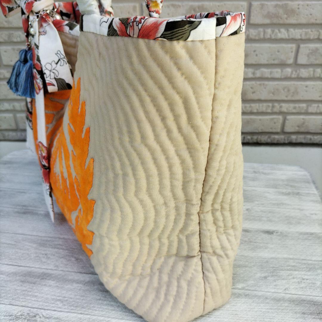 ハワイアンキルト　トートバッグ　ハンドメイド