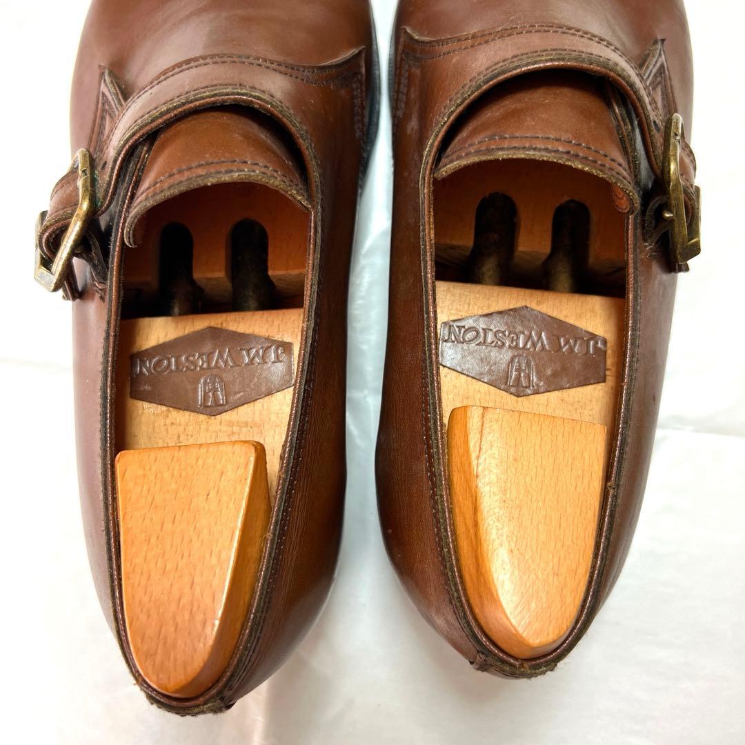 J.M. WESTON モンクストラップ UK6 E 純正シューツリー付