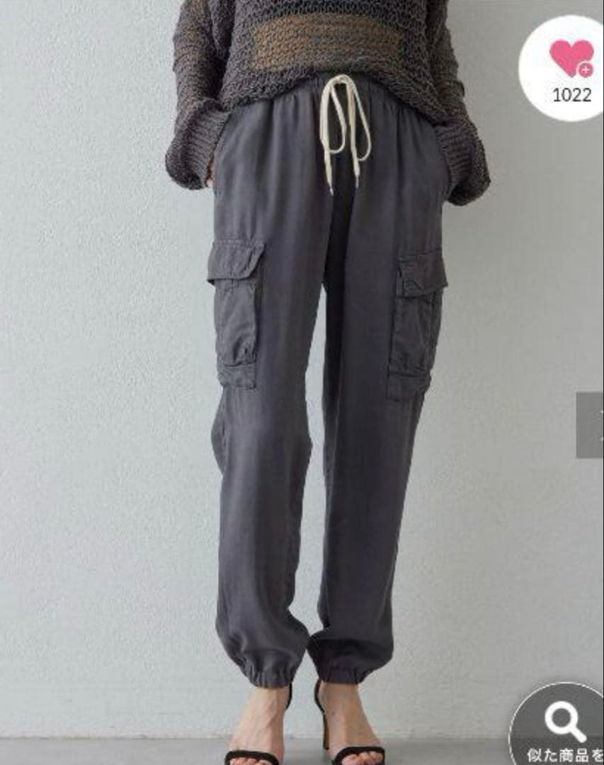 ウィムガゼット テンセルカーゴパンツ 36 チャコールグレー