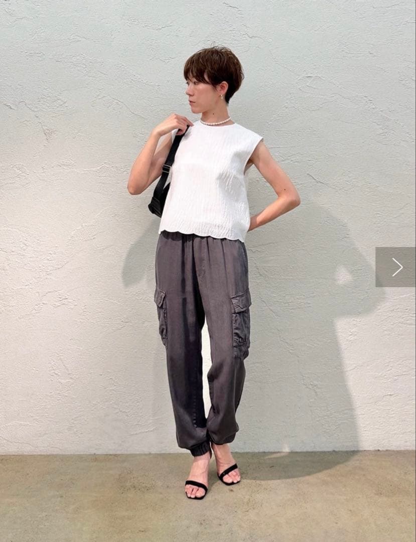 ウィムガゼット テンセルカーゴパンツ 36 チャコールグレー