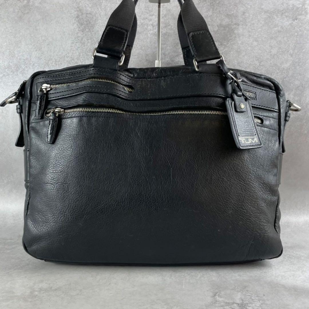 TUMI メンズ 2way レザー ビジネスバッグ ブラック