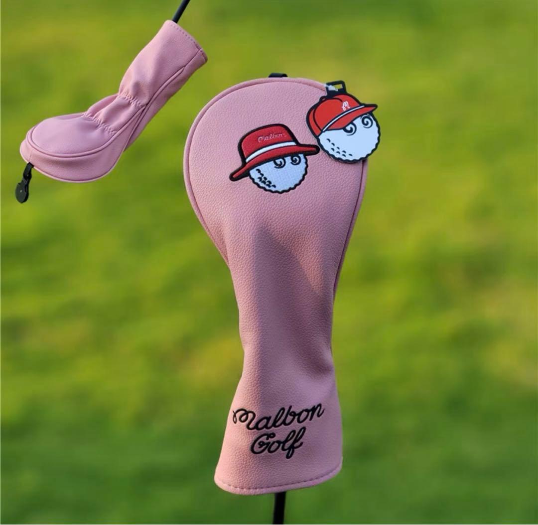 【大人気値下げ4点セット】MalbonGolfマルボンゴルフクラブカバーピンク色