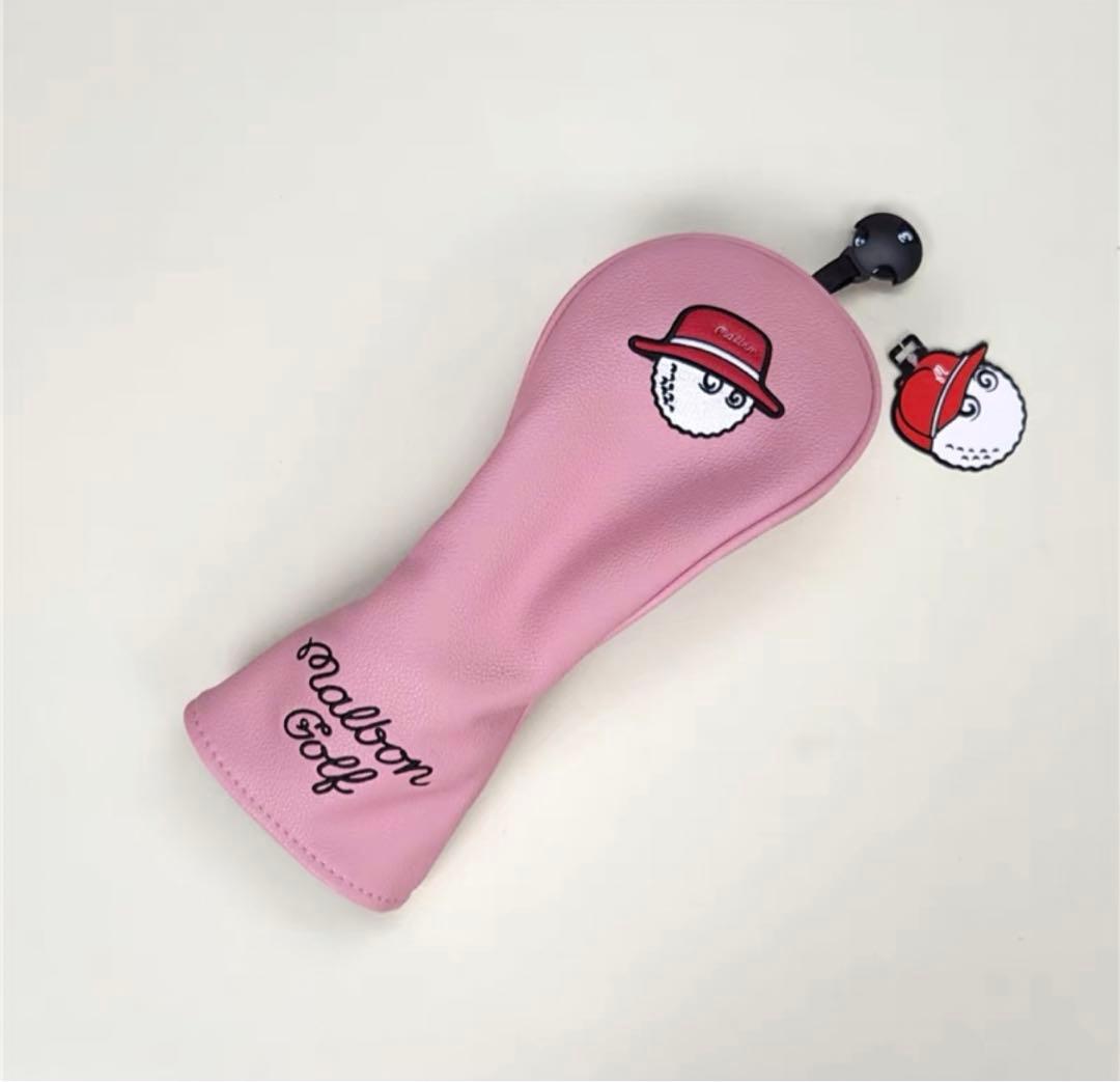 【大人気値下げ4点セット】MalbonGolfマルボンゴルフクラブカバーピンク色