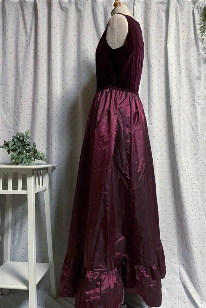 ⑧ LAURA ASHLEY シルクロングドレス ワンピース 11号