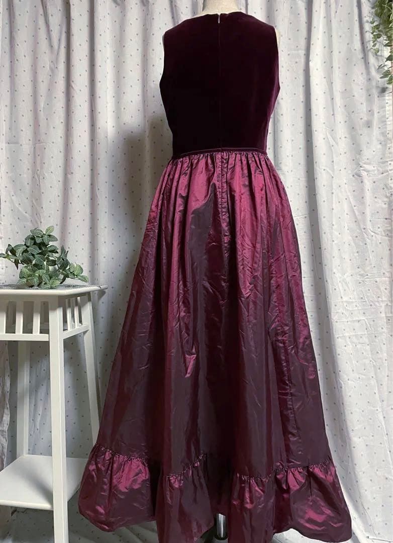 ⑧ LAURA ASHLEY シルクロングドレス ワンピース 11号