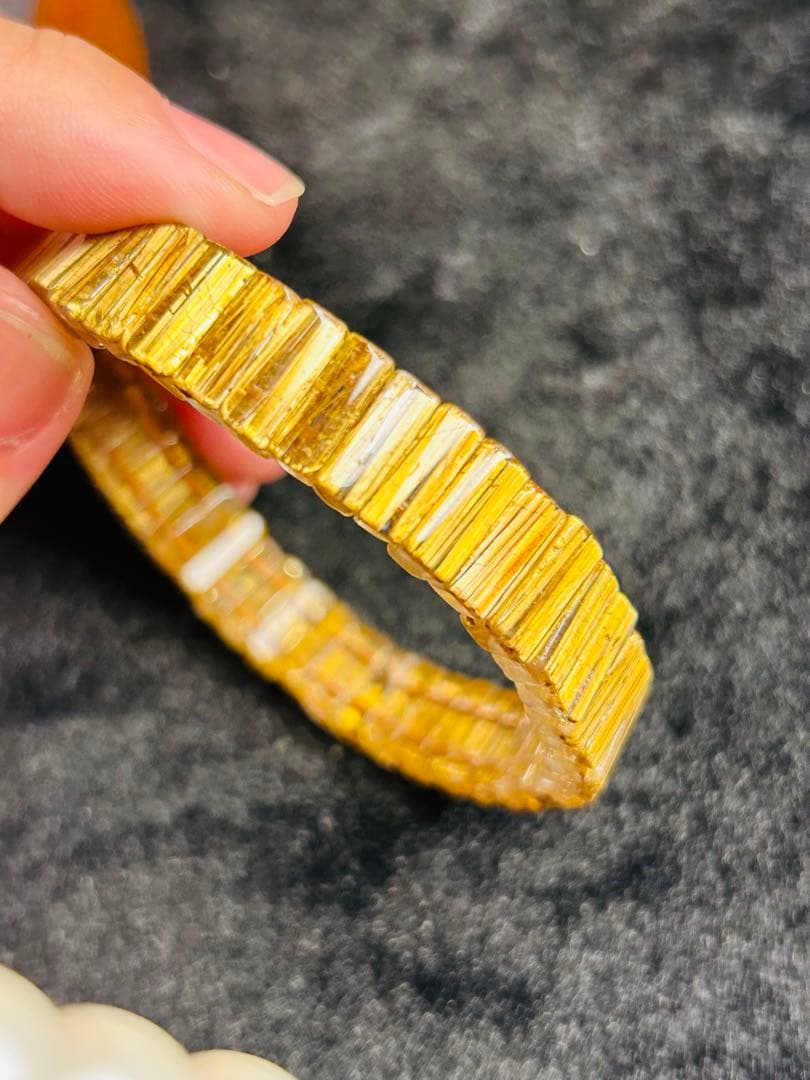 ❁⃘*.゜卒業レベル❁⃘*.゜タイチンルチルバングル 【鑑別書付き】