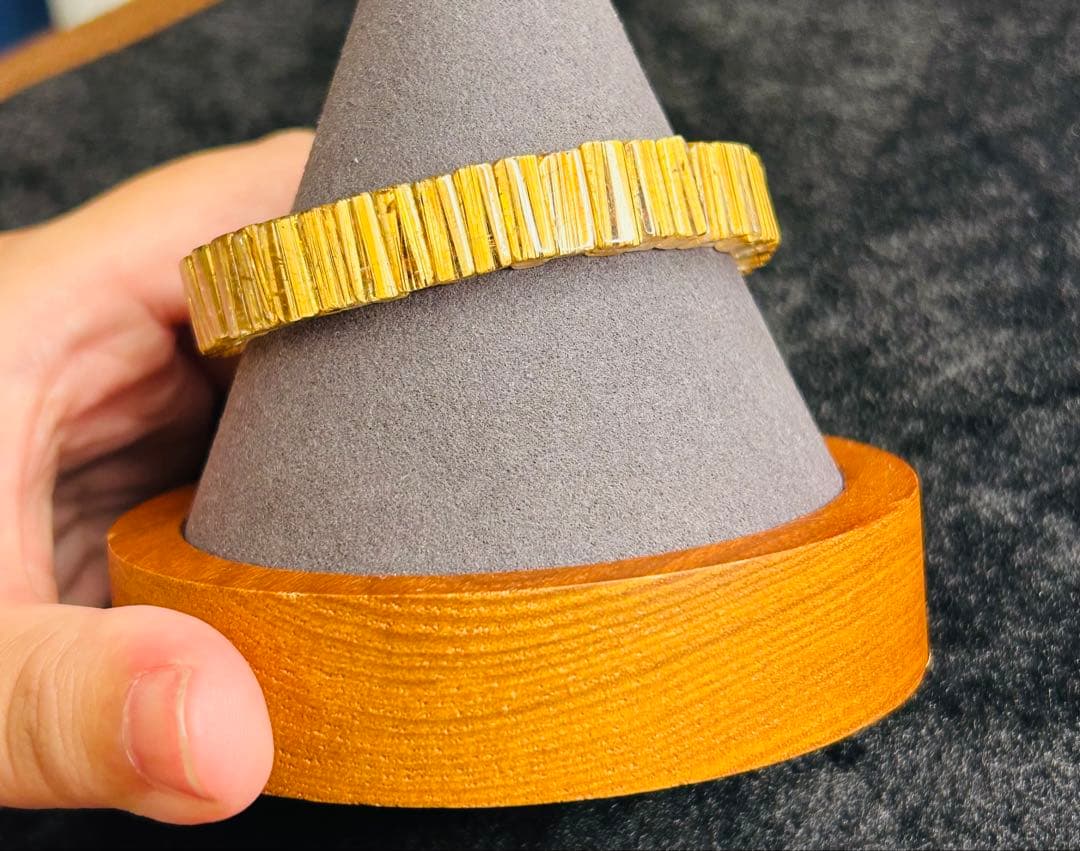 ❁⃘*.゜卒業レベル❁⃘*.゜タイチンルチルバングル 【鑑別書付き】