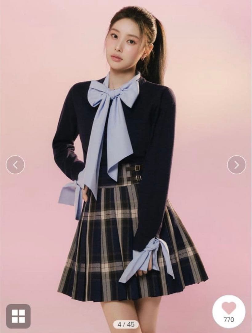 SNIDEL プリーツスカショーパン NVY 1サイズ