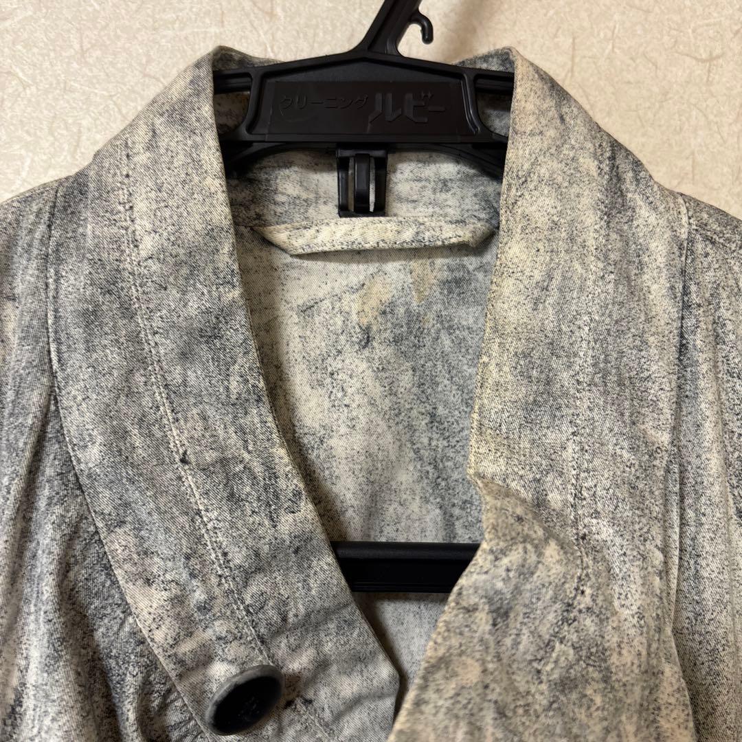 チ*ー様 Issey Miyake ノーカラージャケット グレー系 テクスチャー