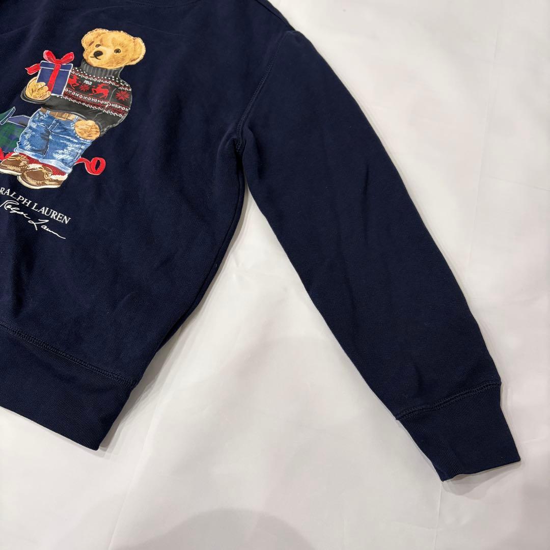 ポロベア ギフト プリント スウェット トレーナー クルーネック　裏起毛