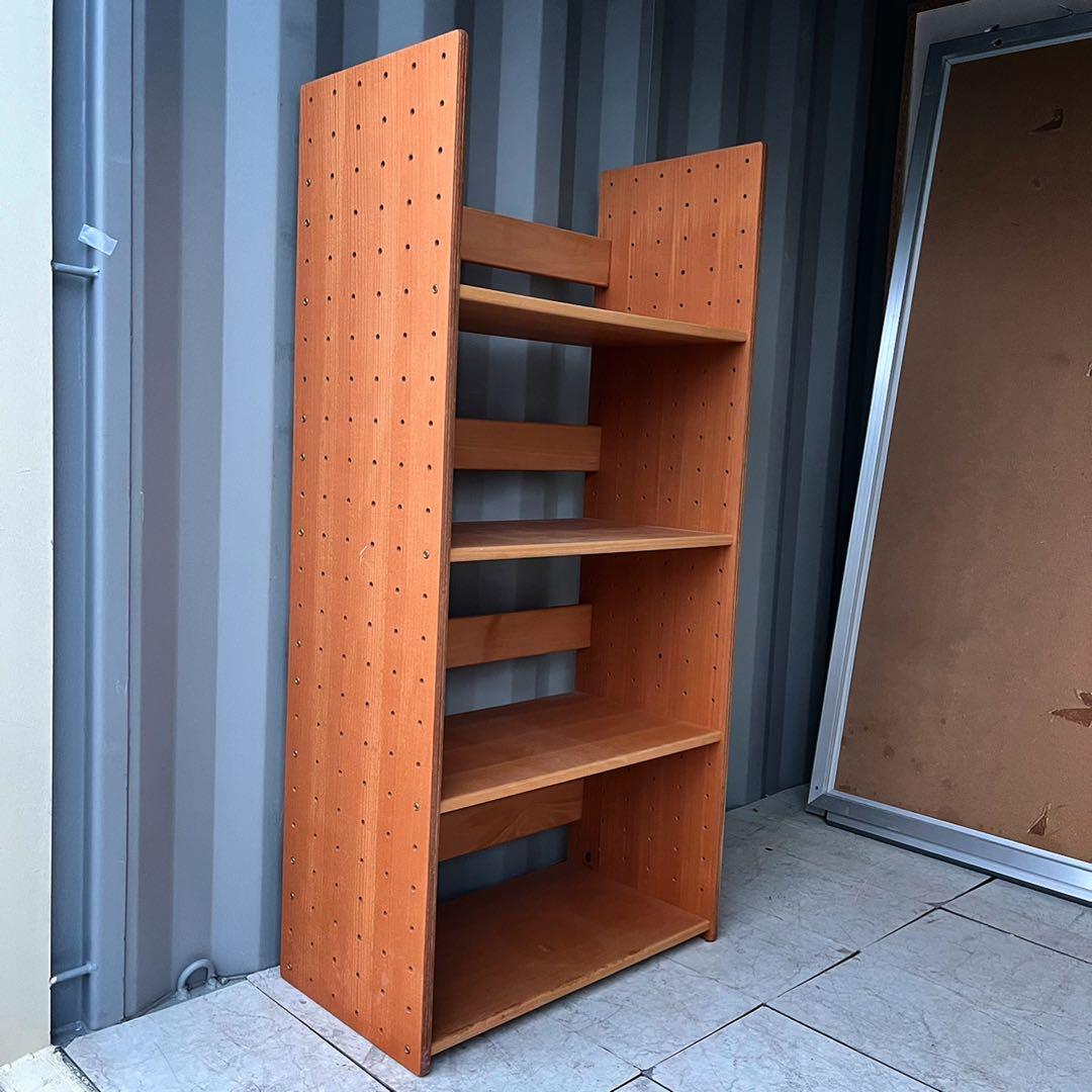 取付無料！フォルミオ 子ども家具 北欧風天然木ナチュラル四段シェルフ 本棚✨