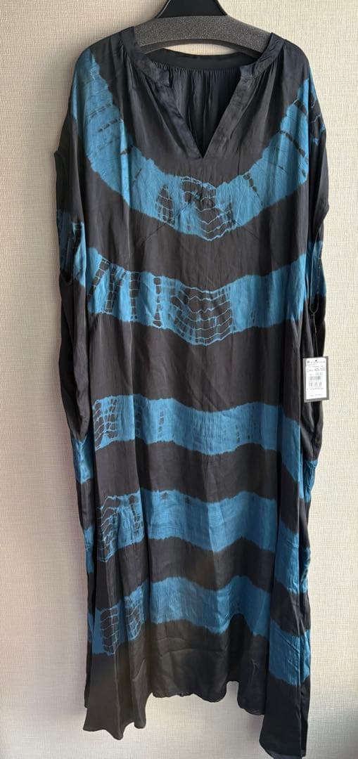 お値下げ！ノースリーブロングワンピース 9号 ブラック/ブルー